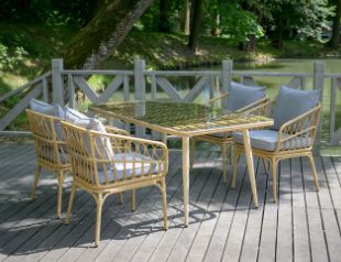 Garten-Terrassenmöbel-Set aus Technorattan Möbel ruhen im Garten in Schöneiche bei Berlin