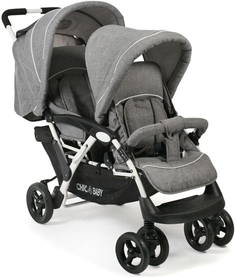 CHIC4BABY Geschwisterwagen Duo melange grau in Ribnitz-Damgarten