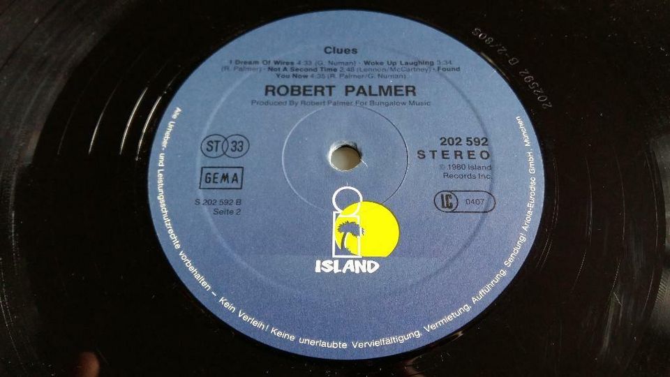 Robert Palmer ‎Vinyl Album – Clues – Deutschland 1980 VG in Köln