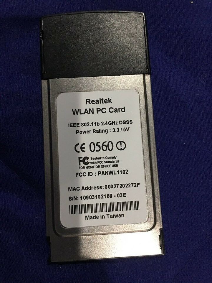 Gericom Wireless LAN PC Card WLAN PCMCIA Karte Wifi in Miltach