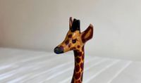 Versand möglich - kleine Giraffe Afrika Holz handbemalt Deggendorf - Mietraching Vorschau