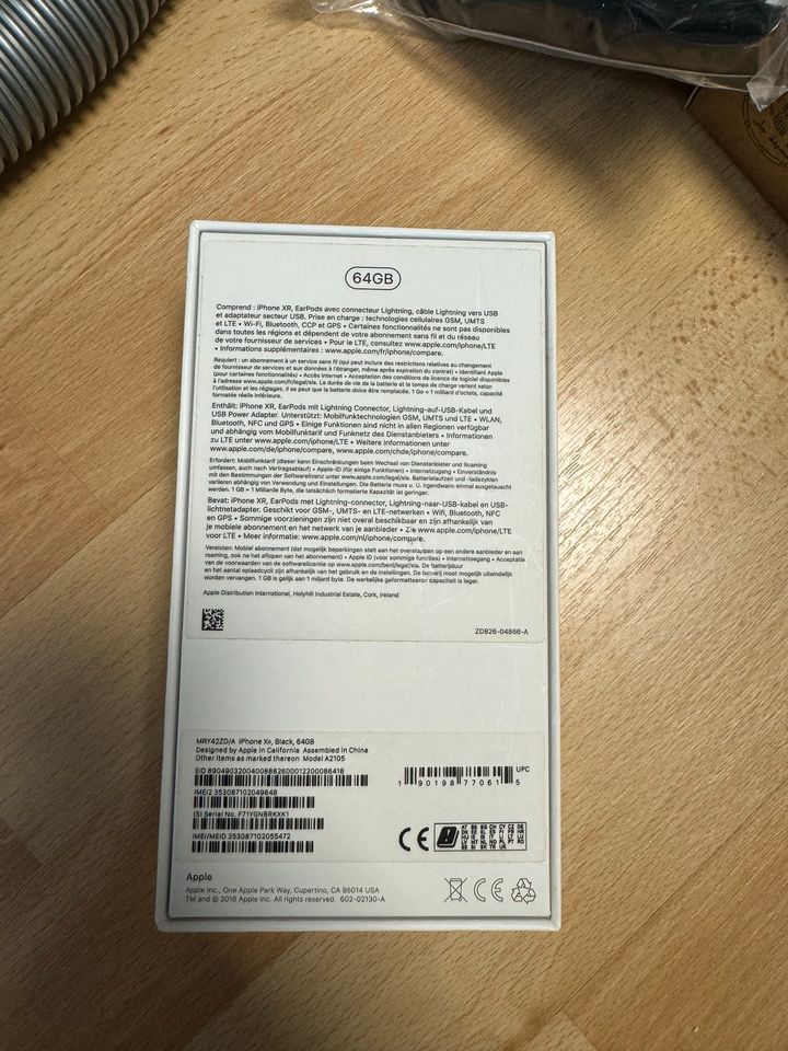 Apple iPhone XR 64GB Leerkarton / Originalverpackung in Neumünster