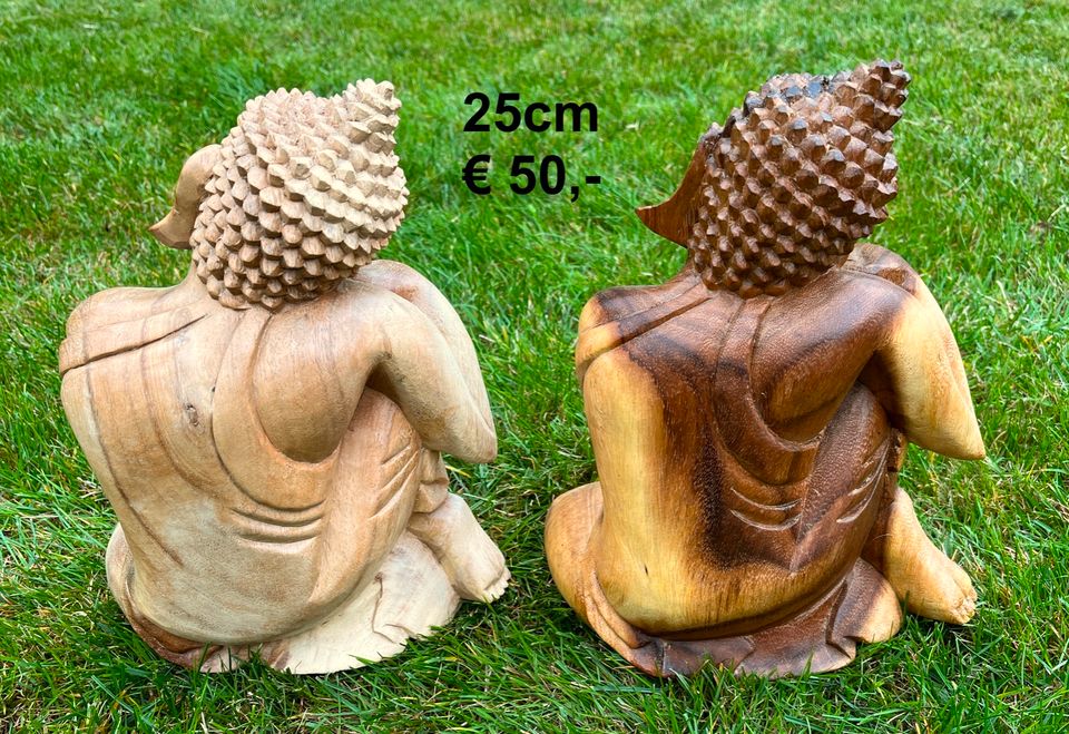 Buddha 30cm Holzbuddha Holz geschnitzt in Essen