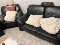 Sofa Couchgarnitur Leder schwarz Niedersachsen - Meppen Vorschau