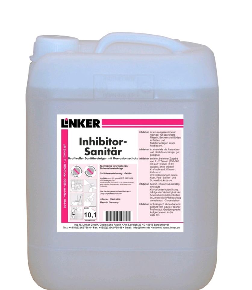 Reinigungsmittel Linker Inhibitor Sanitärreiniger 10L Neu in Limeshain