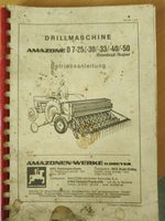 Betriebsanleitung, Amazone Drillmaschine D7-25/-30/-33/-40/-50 Niedersachsen - Osnabrück Vorschau