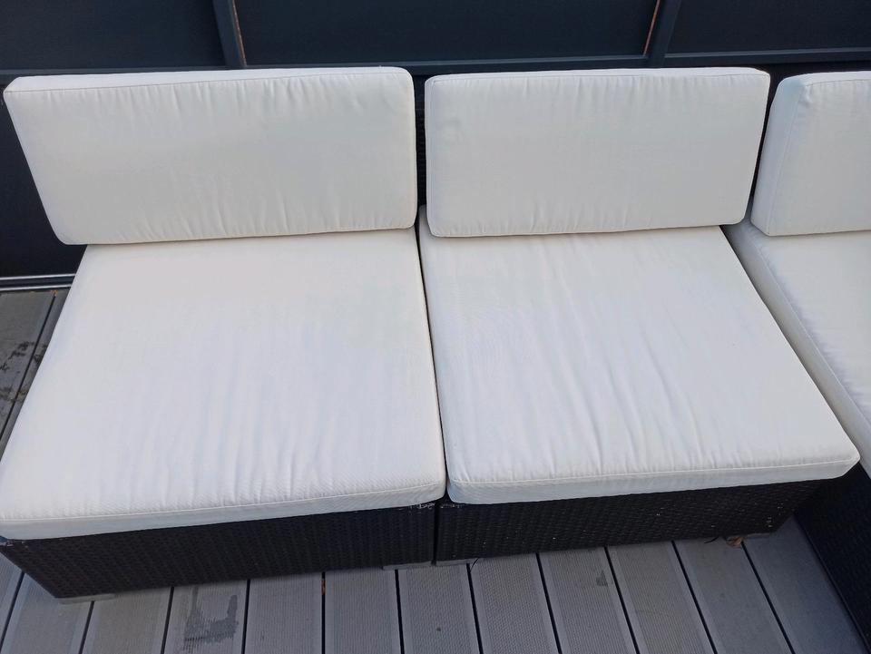 Anthrazit Polyrattan Luxus Gartenlounge XXL mit Gebrauchsspuren in Burgwedel