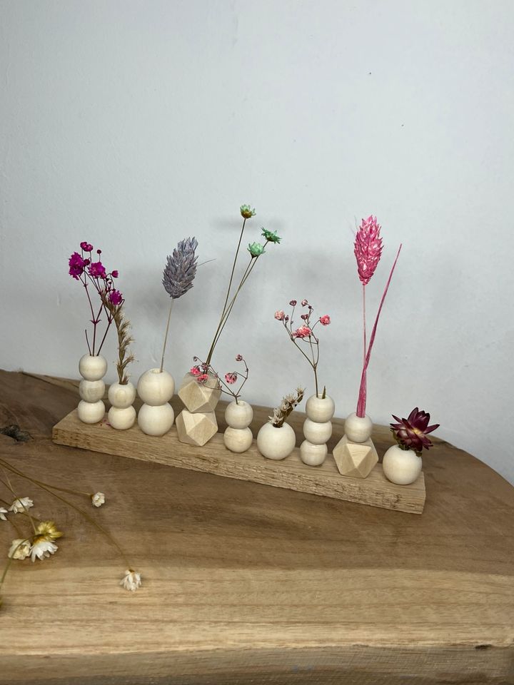 Trockenblumen Aufsteller, Boho, Tischdeko, Klötzchen *handmade* in Mönchengladbach