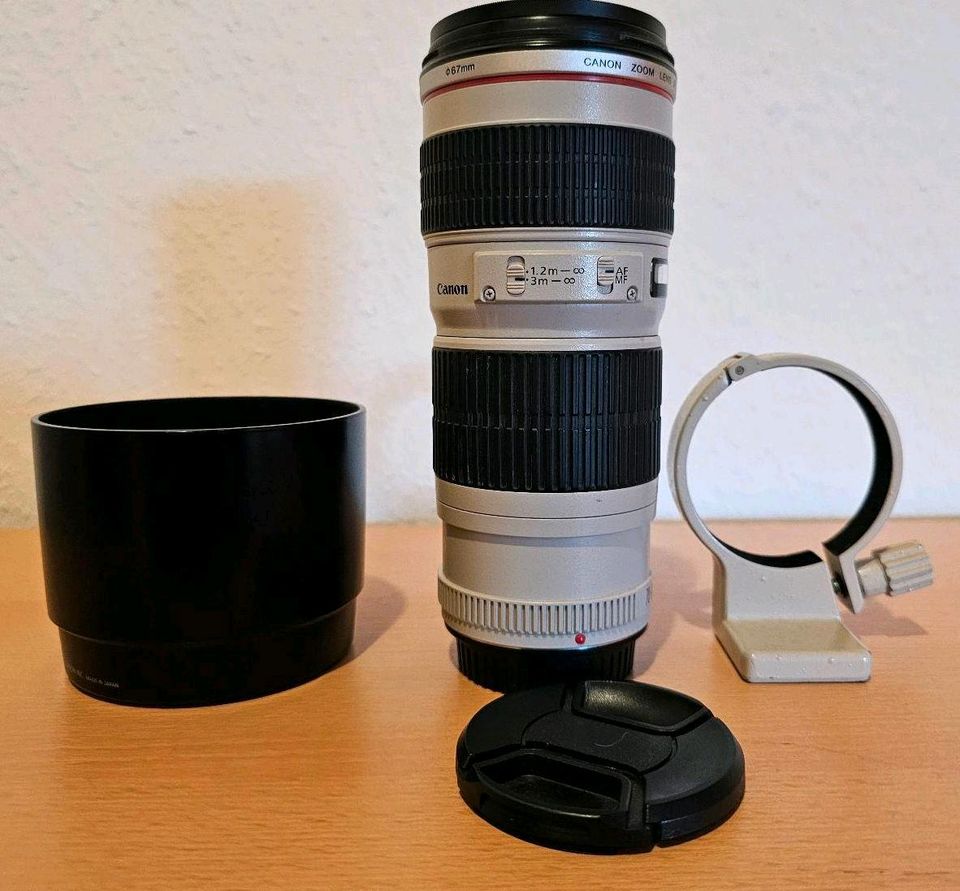 Canon EF 70-200mm f/4L USM mit UV-Filter und Reisetasche in Bad Saulgau