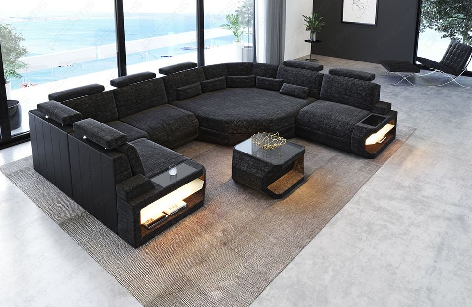 Polster Sofa Wohnlandschaft Asti Mini mit Relaxecke und USB-Port in Berlin