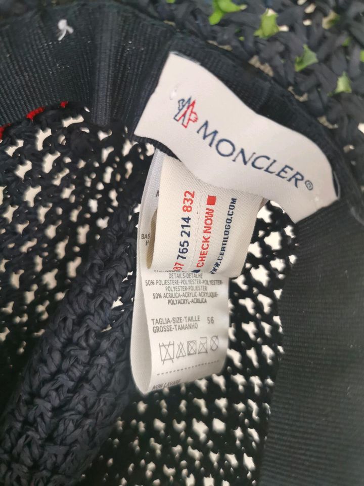 Strohhut ORIGINAL MONCLER Kind Hut Blau 2-4 Jahre Cool  Edel in Brackel