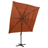 Sonnenschirm mit Aluminium-Mast 4-lagig Terrakotta 250x250cm Bayern - Bad Kissingen Vorschau