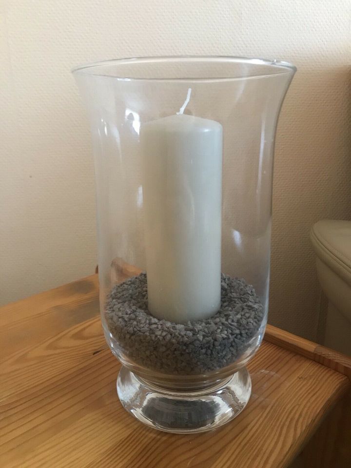 Deko Vase mit Kerze in Hessisch Lichtenau