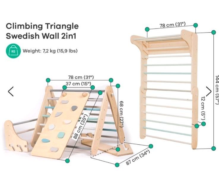 Leg & Go Kletterdreieck, Kletterwand und Rampe in Pastell in Torgelow