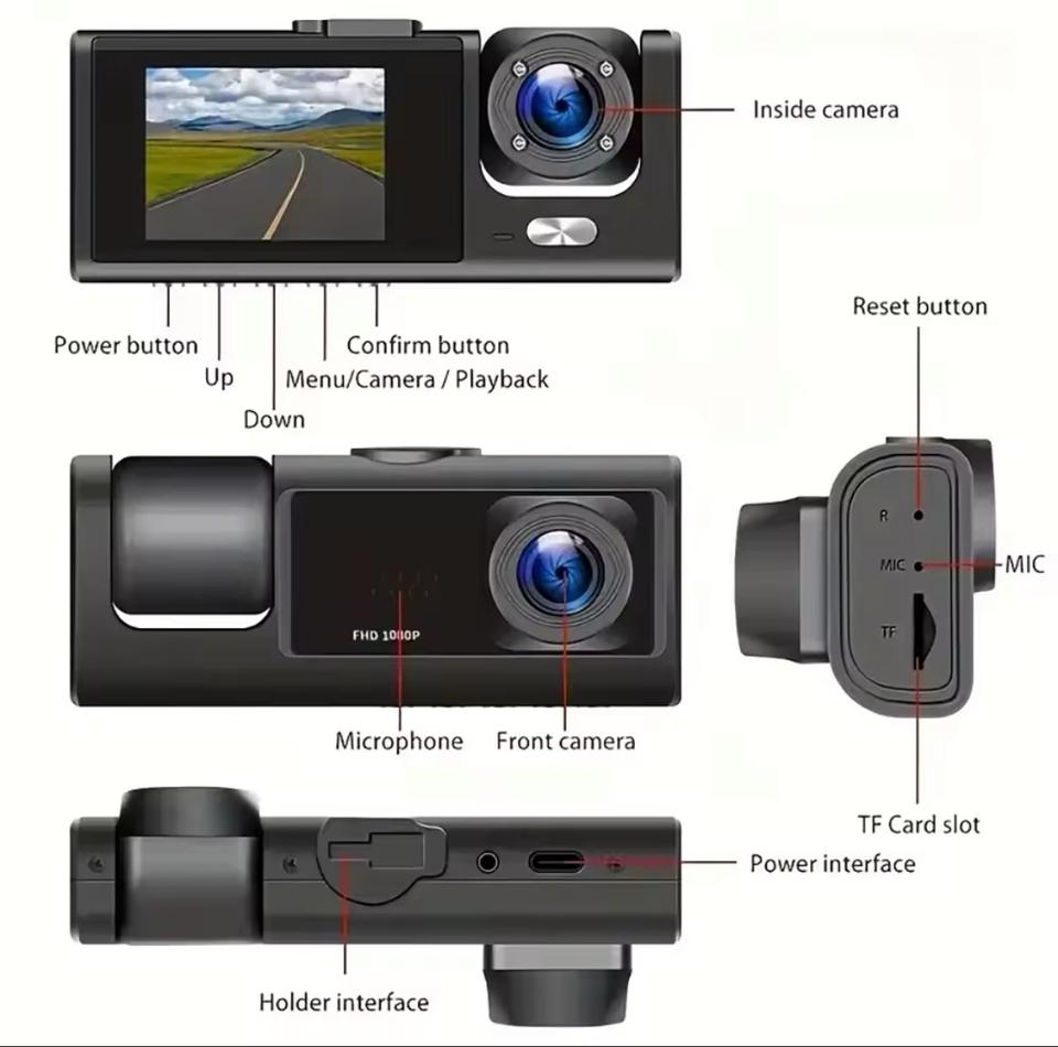Dash Cam für Vorder- & Innenkamera (64GB Speicherkarte geschenkt) in Gießen