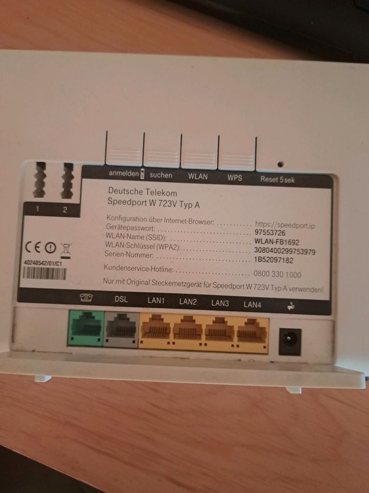 Speedport W 723V typ A router in Schwedt (Oder)