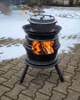 Felgenofen, Terrassenheizung,  Feuerstelle, Dutch Oven Ständer Essen - Steele Vorschau