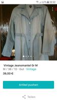 Vintage Jeansmantel in Gr. 38 Bayern - Bad Kissingen Vorschau