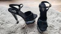 Pleaser High Heels schwarz Lack Strass/Glitzer 40 Bayern - Wendelstein Vorschau