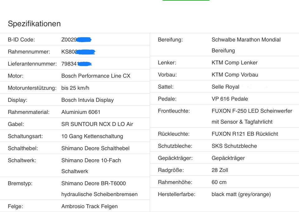 KTM eBike Sport 10 CX5, RH 60,BOSCH Akku neu 8/22!!! NP 3.400€ in Osnabrück