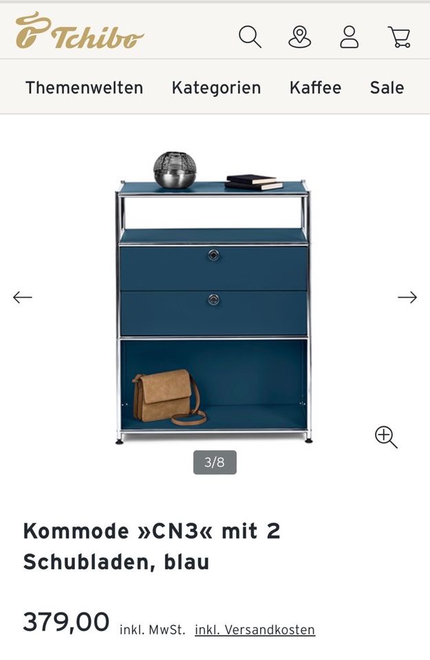 Tchibo Kommode »CN3« mit 2 Schubladen, blau wie USM Haller in München