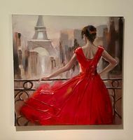 Leinwandbild "Frau im roten Kleid" 3d-Effekt, 120x120 cm Thüringen - Ronneburg Vorschau