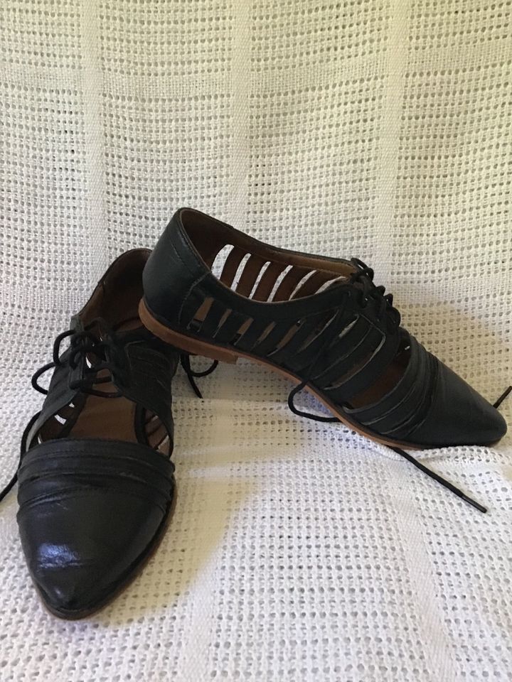 Sommerschuhe von Kiomi, schwarz, Gr. 38, Leder in Kall