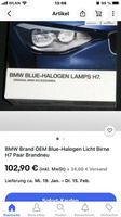 BMW Blue Halogen H7 Lampe Bayern - Gersthofen Vorschau