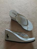 Polo Ralph Lauren Flip Flops damen Absatz wedges grau schwarz neu Bayern - Augsburg Vorschau