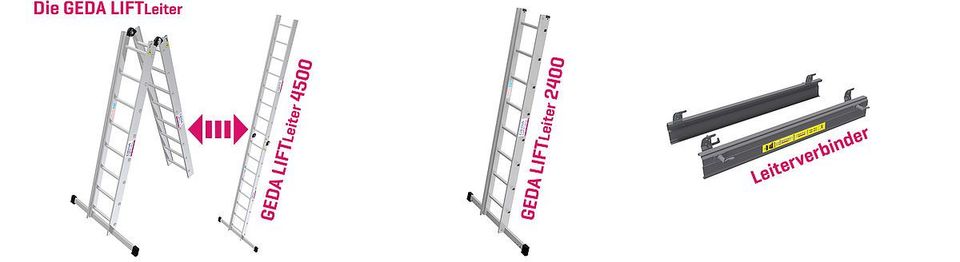 10m Geda AKKULIFT PERFECT MIT AKKU Lift Leiterlift 65913 Gedalift in Bad Bocklet