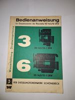 Bedienungsanleitung Dieselmotor 3 6 VD14,5/12-1 SRW DDR Brandenburg - Finsterwalde Vorschau