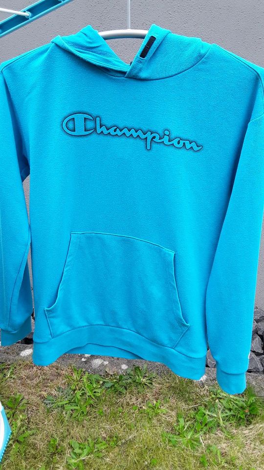 Toller Champion  Hoodie Gr.  XL 162/167 / ca 164 in türkis in Rösrath