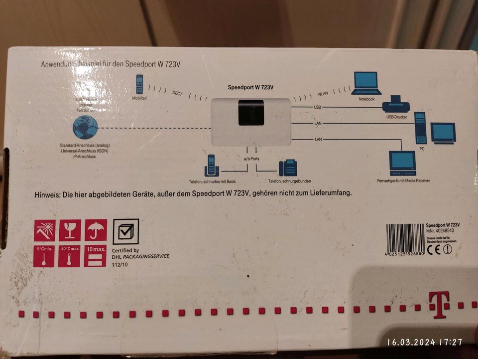 Telecom Speedport w 723v Router Typ B in Bernsdorf