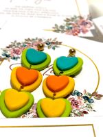 Polymer ton schmuck (polymer clay earrings) Mitte - Wedding Vorschau