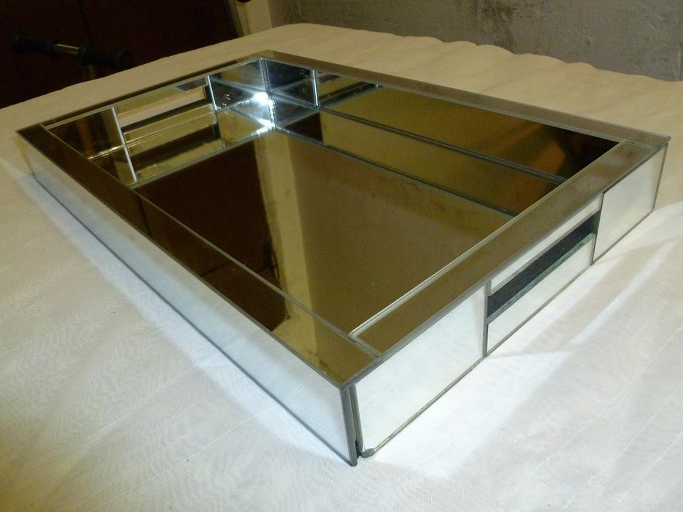 Tablett Serviertablett Kupfer Silber Bronz Spiegelglas Metall in Geislingen an der Steige