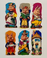 Vintage alte Glanzbilder Oblaten Scraps |Märchen Schweine Glitzer Wandsbek - Hamburg Bramfeld Vorschau