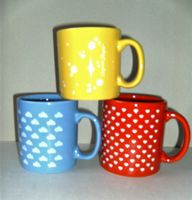 3 St. Kaffeebecher Tassen blau + rot +gelb, Porzellan neuwertig Rheinland-Pfalz - Bingen Vorschau