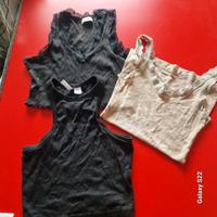 3 Tops cropped schwarz beige Gr.S alle 1€ Hessen - Biebertal Vorschau