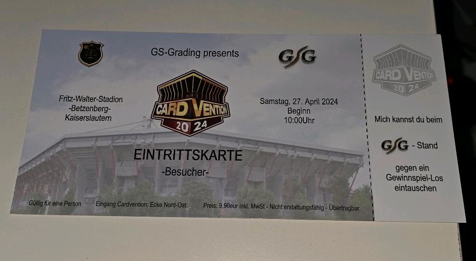 1x Cardvention Ticket abzugeben GSG in Kaiserslautern
