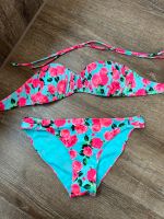 Bikini Pink Blau mit Blumen Nordrhein-Westfalen - Herten Vorschau