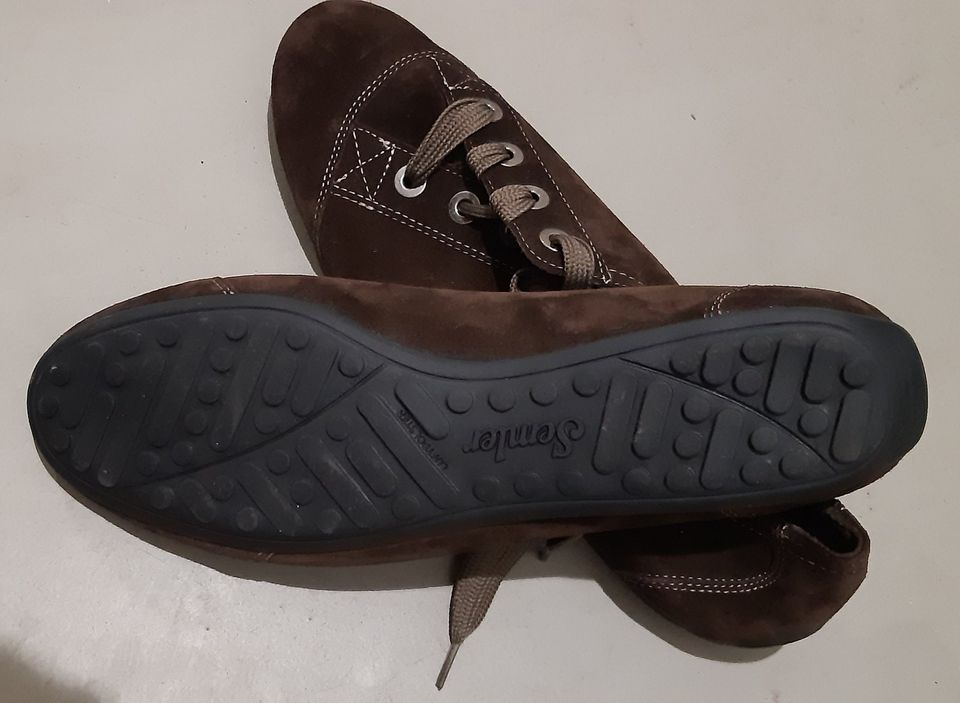 NEU Semler Halbschuhe Wildleder sportlich Wechselsohle braun 40 in Bochum