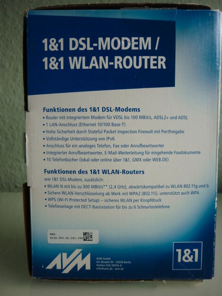 AVM Fritz!Box 7412 ADSL/VDSL-Modem/WLAN Router DECT Telefonanlage in Herzogenrath