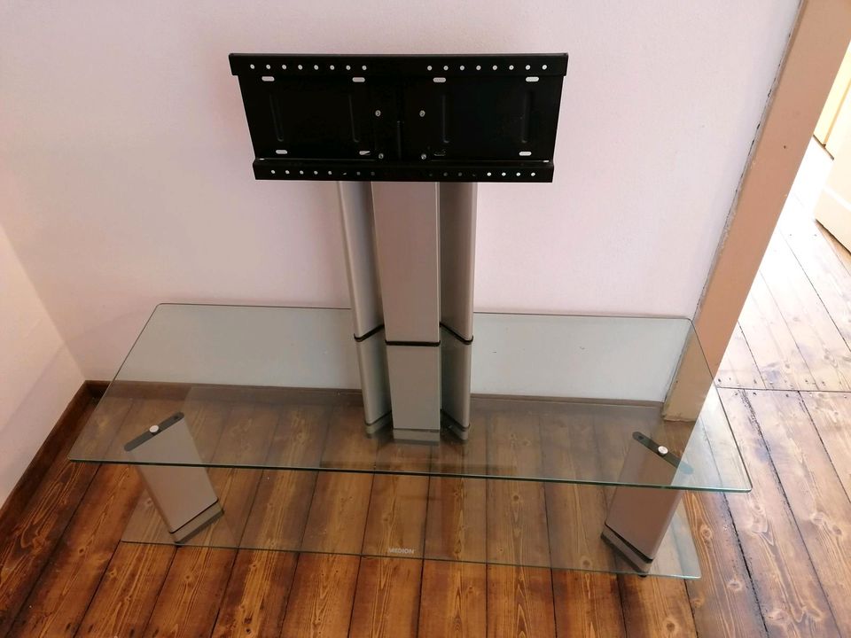 Fernsehen Tisch aus Glas 125x45cm mit Fernsehen stender in Sundern (Sauerland)