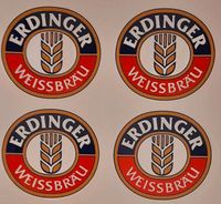 4x Erdinger Weissbier Aufkleber Sticker Brandenburg - Linthe Vorschau