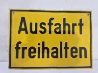 Altes Blechschild - Ausfahrt freihalten Saarland - Heusweiler Vorschau