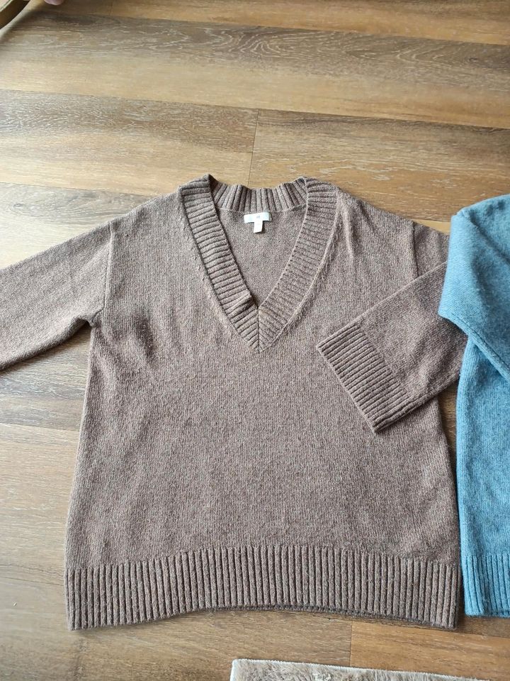 H&m, Pullover, 2x Gr. S, braun + blau, NP ca. 50,- in Kaarst