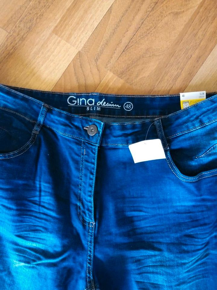 Jeans, Hose, Gr. 48, Gina, dunkelblau, NEU mit Etikett in Ense