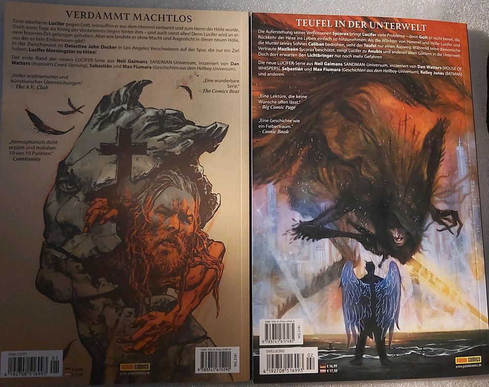 Sandman Universe Lucifer 1+2/Hellblazer Rebirth 1,2,4 in München