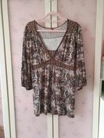 S. Oliver Tunika Shirt Gr. 44 XXL braun Paisley Muster Sachsen-Anhalt - Halle Vorschau