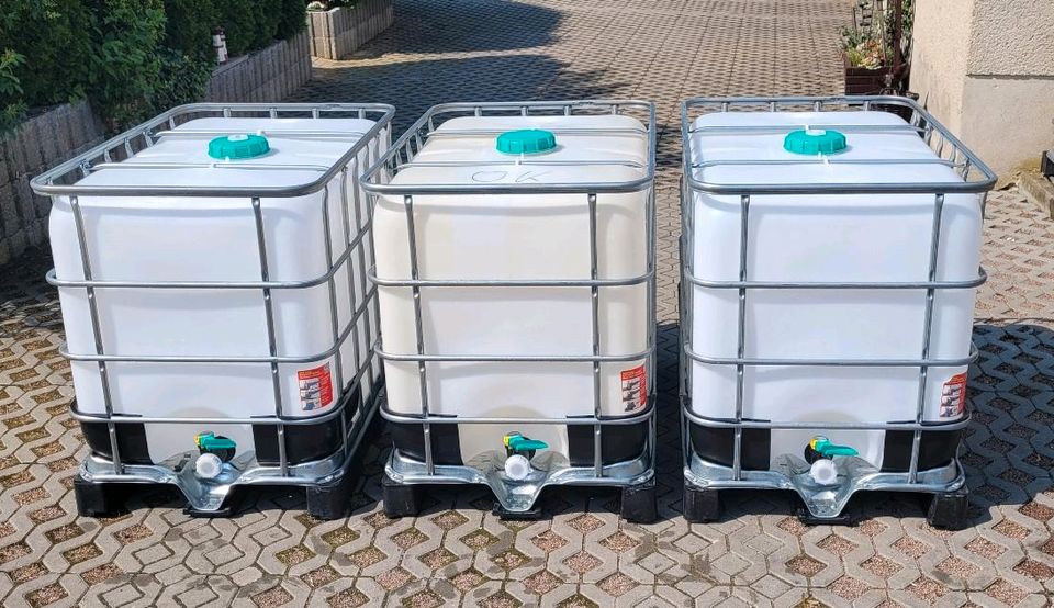 3x IBC 600 L Fass Wasserfass Tank Container Regentonne Regenfass in Rathendorf